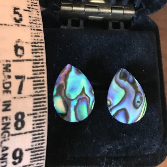 Teardrop Stud Earrings in Shell - Picture 5 of 6